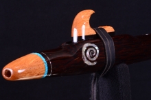Black Palm Native American Flute, Minor, Mid G-4, #H19G